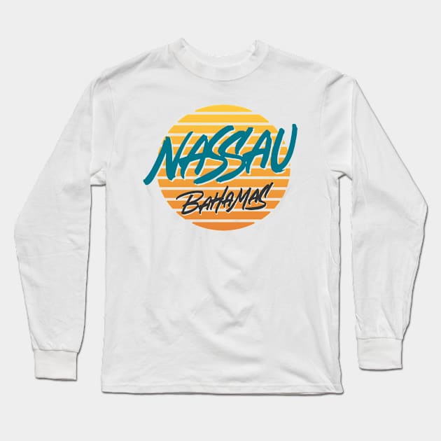 Nassau Bahamas Long Sleeve T-Shirt by ZagachLetters